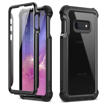 

Rugged With Film Full Body Protective Case For Samsung Galaxy S9 S10 S20 Plus Case For Samsung s10e s20 Ultra 360 Black Cover
