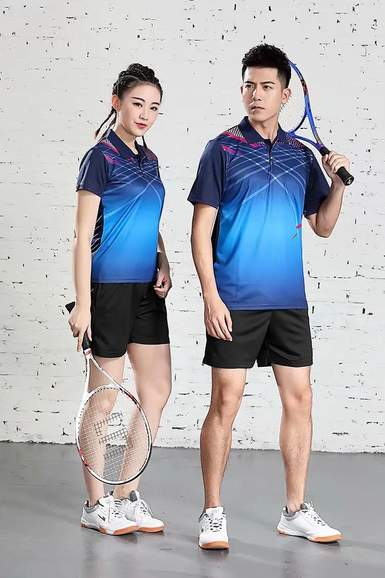 Badminton Polo T-Shirt Men Women Kids tennis shirt Quick Dry Short-Sleeve Training Breathable short sleeve t shirt sports clothes