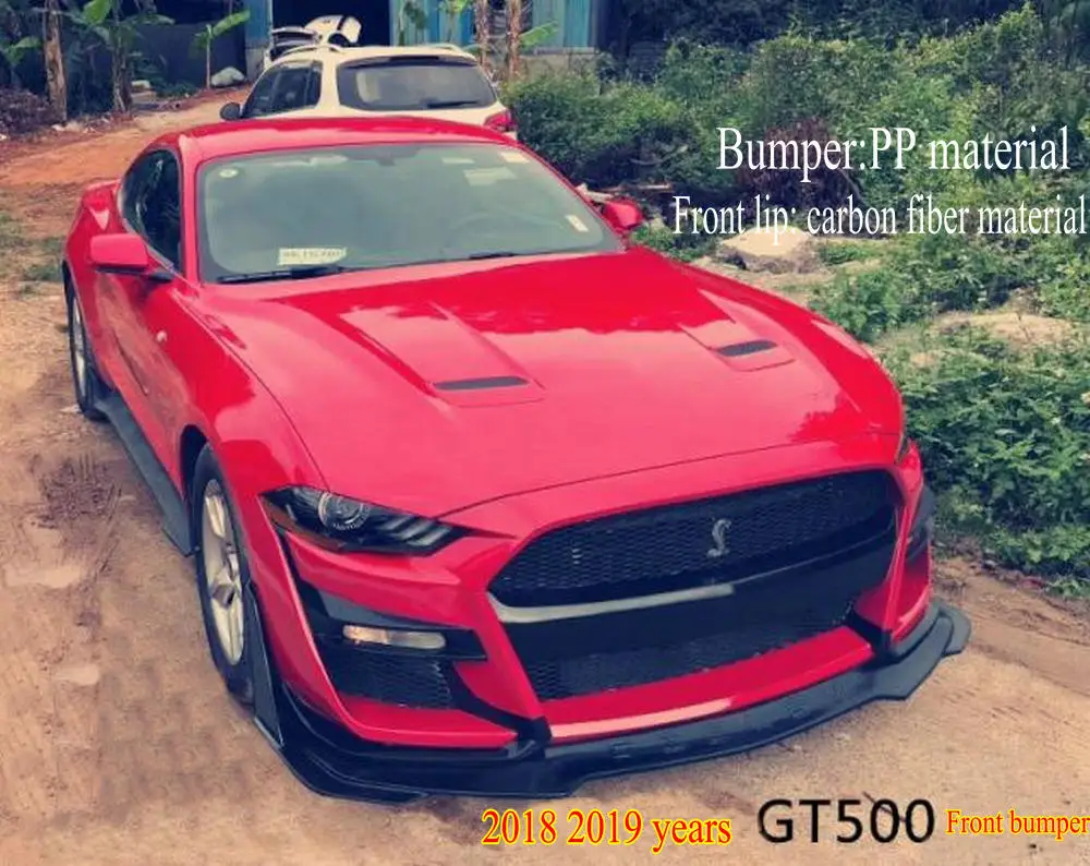 Автомобильный кузов бамперы PP/углеродное волокно передний бампер для- Ford Mustang обвес бамперы передняя губа губы