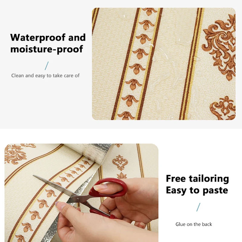 Moisture-Proof 3D Wall Stickers Thickened Soft Self-Adhesive Wallpaper Home Living Room Bedroom Bathroom Kitchen House Decora