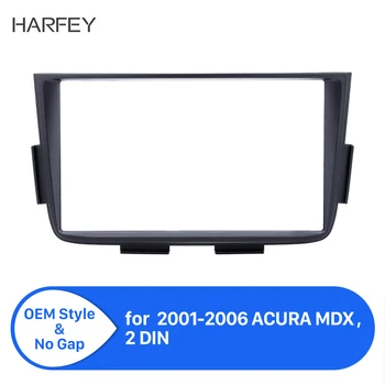 

Harfey Black 2 Din Car Radio Plate Audio Fascia Refit Trim Kits for 2001-2006 ACURA MDX in Dash Installation Kit GPS Frame Panel