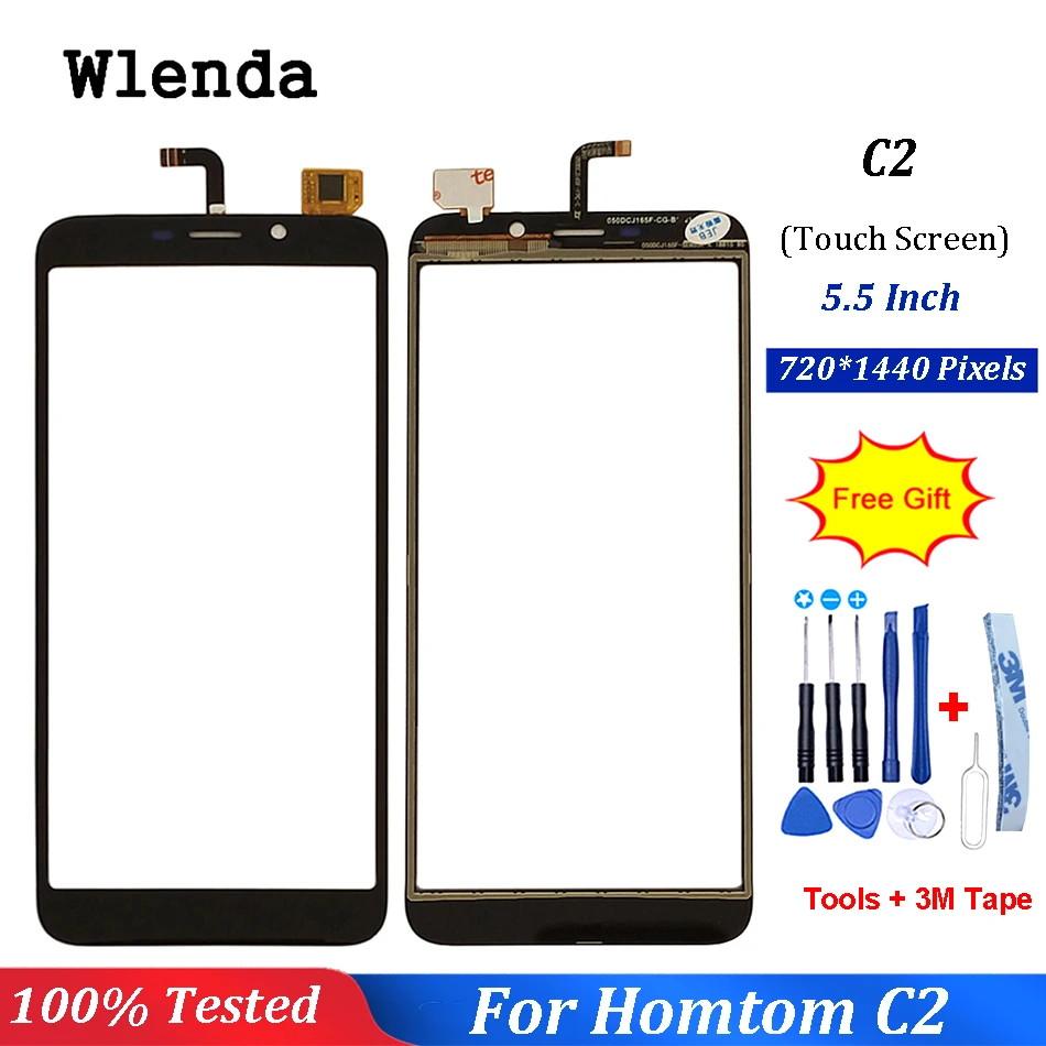 

5.5"inch For Homtom HTC2 Touch Screen Lens Sensor Touch Panel Replacement Mobile Accessories+Tools For Homtom C2