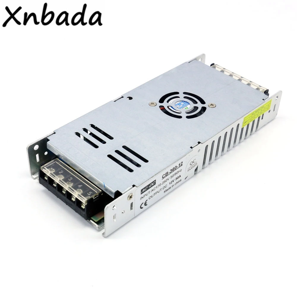 AC170-250V к DC12V 30A 360 Вт с светодиодный трансформатор питания 150 Вт светодиодный адаптер драйвера питания
