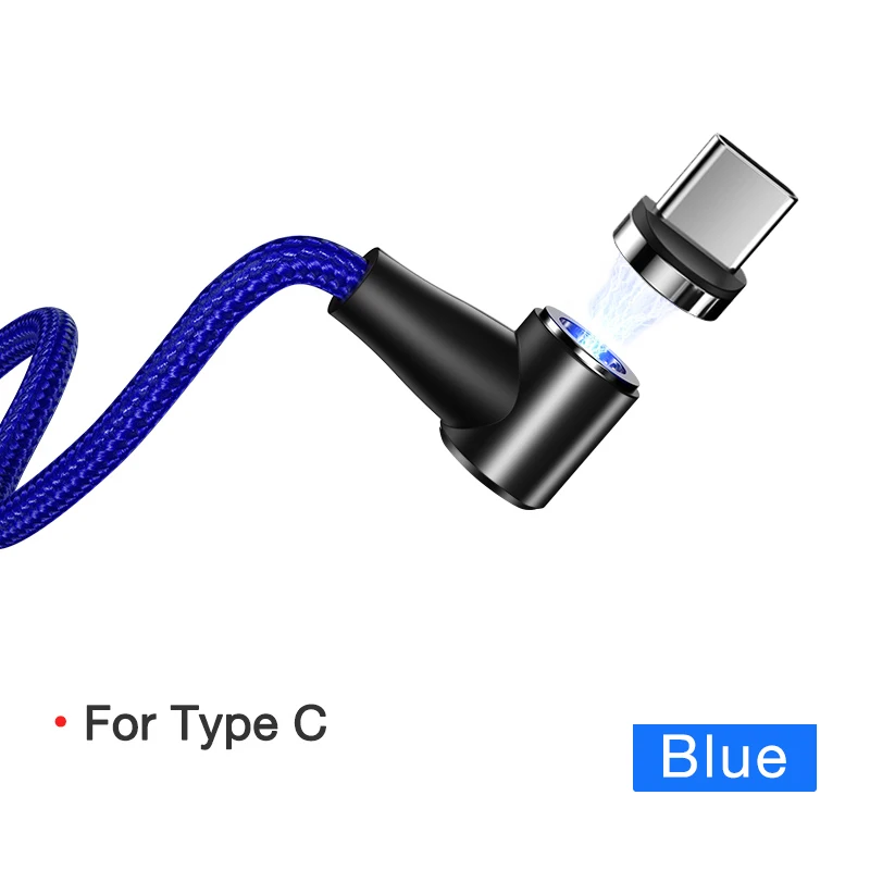 Cafele новейший L Тип QC3.0 Магнитный USB быстрая зарядка и синхронизация данных Кабель type C Micro USB кабель для iPhone samsung Xiaomi huawei - Цвет: Blue for Type C