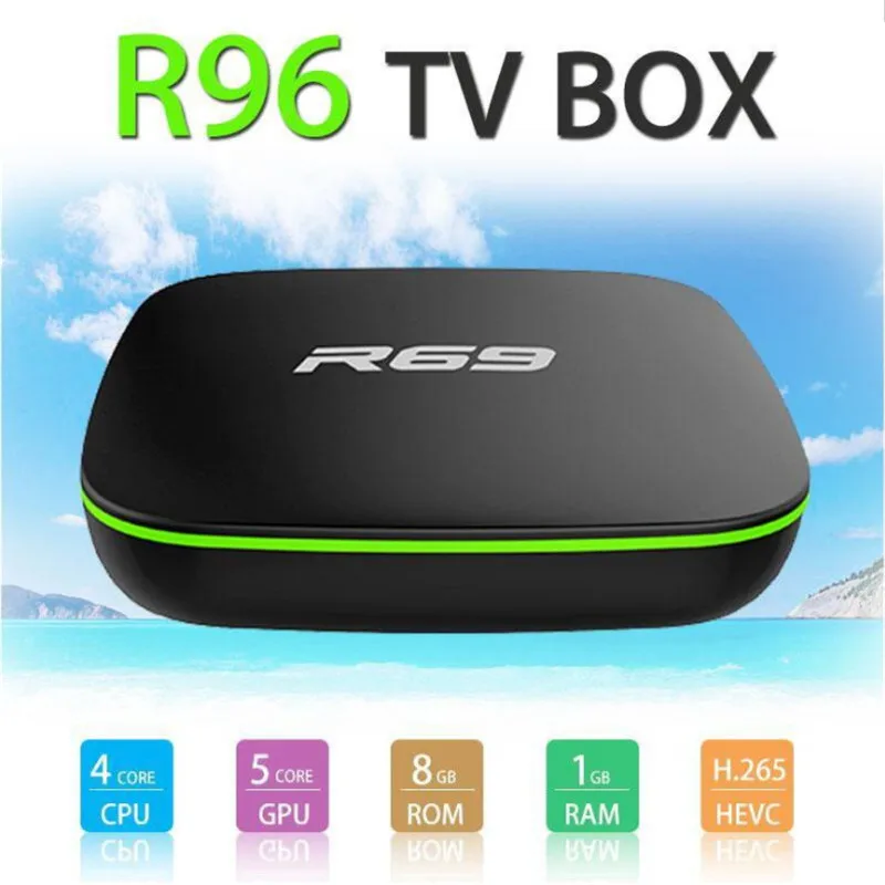 

R69 Top-box Media player Android 7.1 TV Box 2G 16G Allwinner H3 Quad-Core WiFi 2.4GHz 1080P HDMI 1.4 Support 3D movie Smart TV