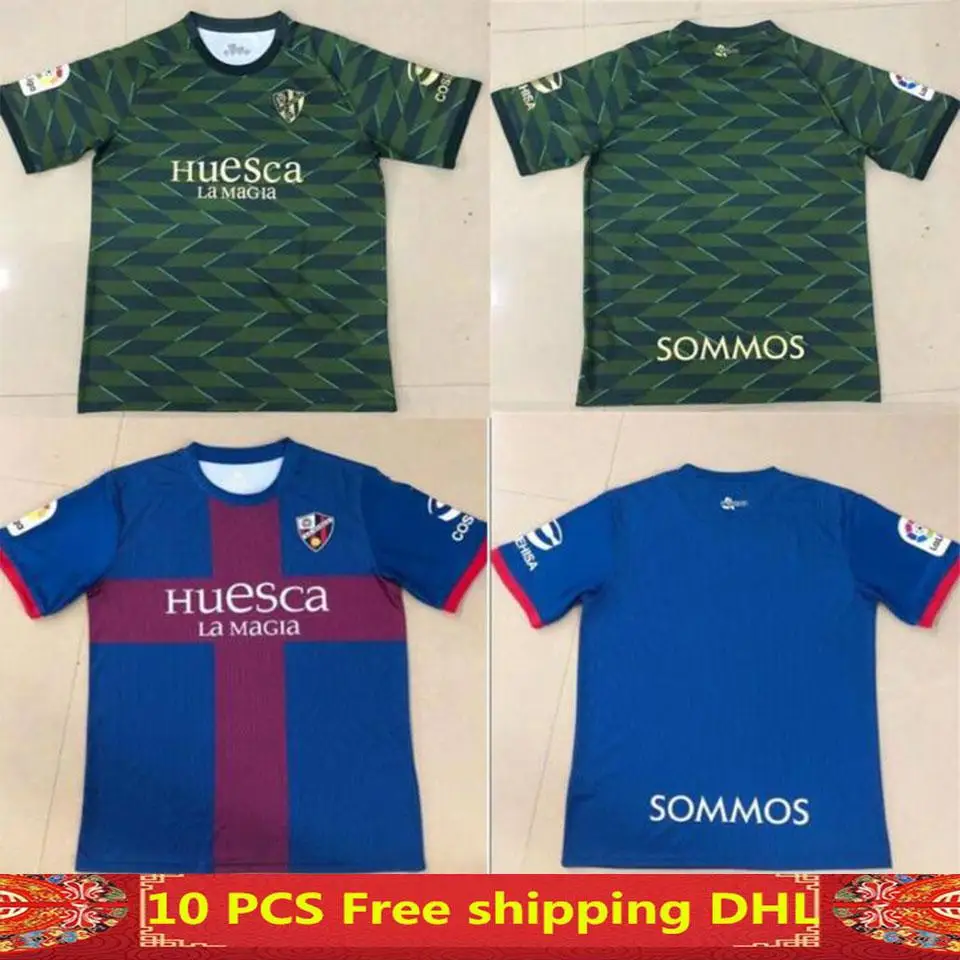 

Weska 20 21 SD Huesca soccer jerseys home 2021 2020 camiseta de fÃºtbol Insua Cristo Okazaki Sergio GÃ³mez RABA football shirts