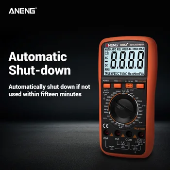 

ANENG 9805A+ True RMS Digital Multimeter 2000 Counts Manual Resistance Capacitance Conductance Temperature Transistor