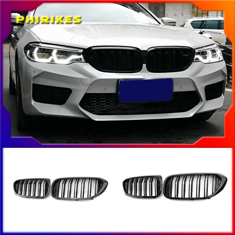 

Front Racing Kidney Grille for Bmw New 5 Series G30 G38 525I 530I 540I 550I 17-20 M-Performance Bumper 2 Slat Grill Replacemt