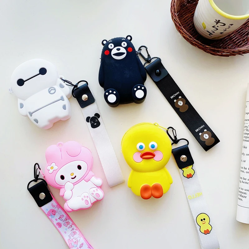 

Cute Cartoon Change Wallet Girls Mini Coin Purse Students Versatile Key Bus Card Bags Portable Women Kawaii Unicorn Small Purse