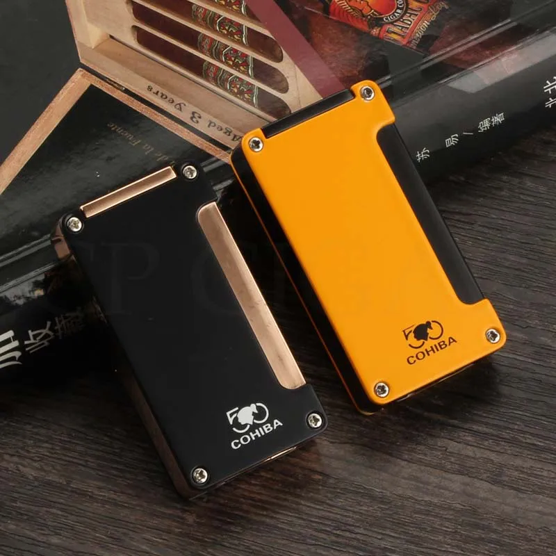 COHIBA 1 фонарь зажигалки с пламенем ветрозащитная газовая зажигалка для сигар