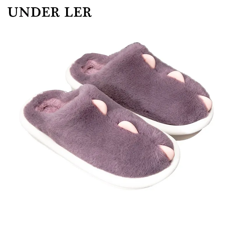 

Parent-child winter home slippers cartoon dinosaur shoes non-slip soft winter warm house slippers indoor bedroom couple lovers