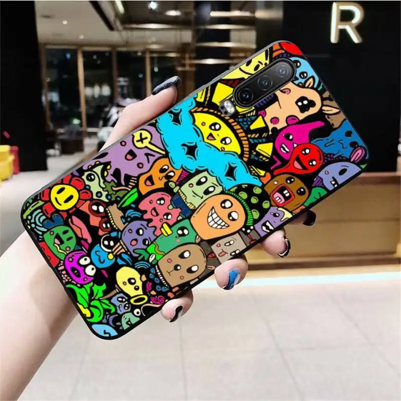 CUTEWANAN Doodle Graffiti Bling Dễ Thương Ốp Lưng điện thoại Huawei P40 P30 P20 Lite Pro Giao Phối 20 Pro P Thông Minh 2019 thủ silicone case for huawei phone