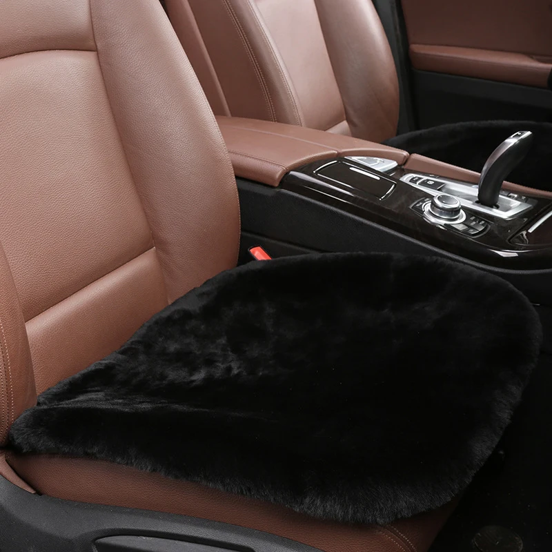 

Luxury Warm Wool Car Seat Covers for Women Girls Pink Automobile Interior Decoration Accessories for Peugeot BMW Mercedes Benz