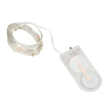 

Super Bright 2M IP66 Waterproof 20 LED Silver Wire Button Battery String Light Christmas Party Decoration Lamp 2017 Top Sale