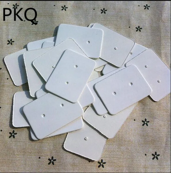 

Free Shipping 100Pcs 2.5x3.5cm Blank Kraft Paper Earring Cards Hang Tag Jewelry Display Ear Stud Cards Favor Label Tag