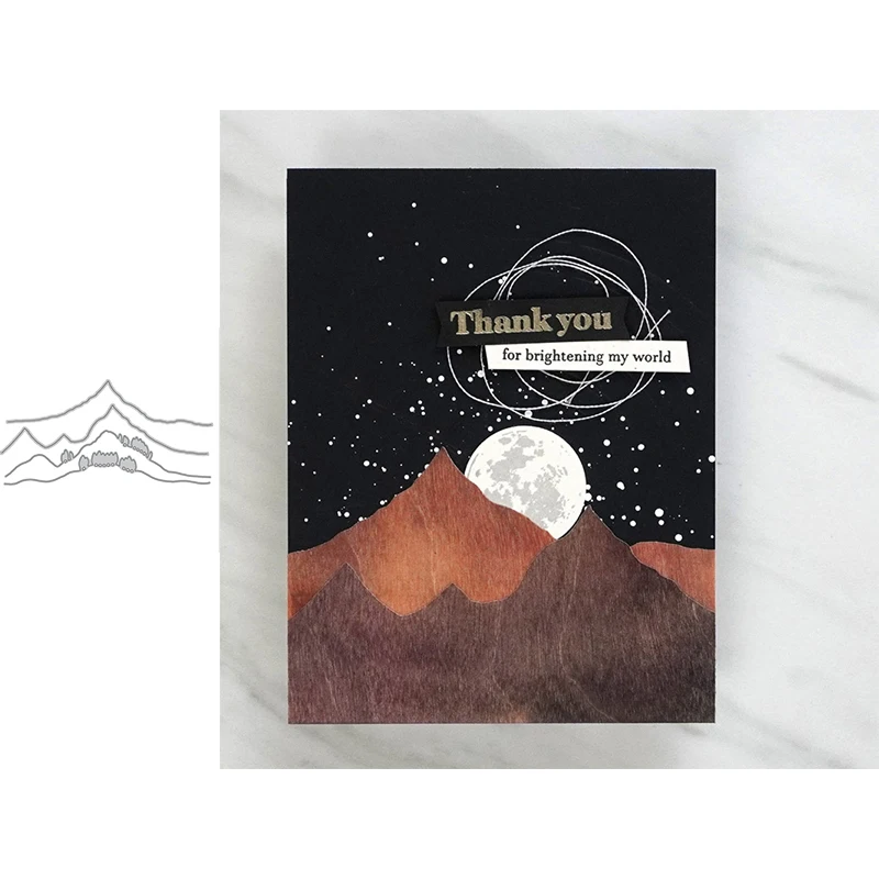 

Mountain Die Sets Metal Cutting Dies Stencils Mountain Border Die Cut For Card Making DIY New 2020 Crafts Cards