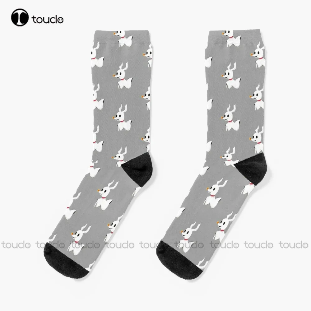 

Zero Christmas Halloween Socks Mens Black Socks Personalized Custom Unisex Adult Teen Youth Socks 360° Digital Print Funny Sock