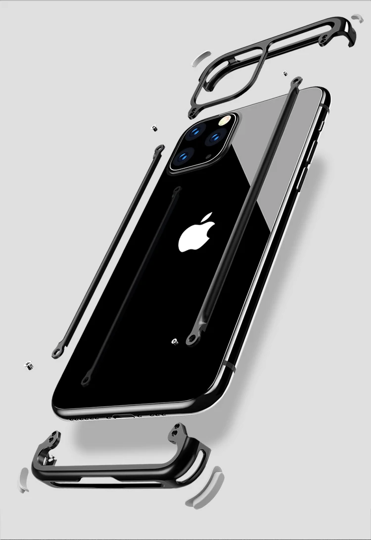 Алюминиевый металлический бампер Oatsbasf для Apple iPhone 11/Pro/Max, Роскошный чехол-подушка безопасности, Жесткий Чехол для iPhone 11