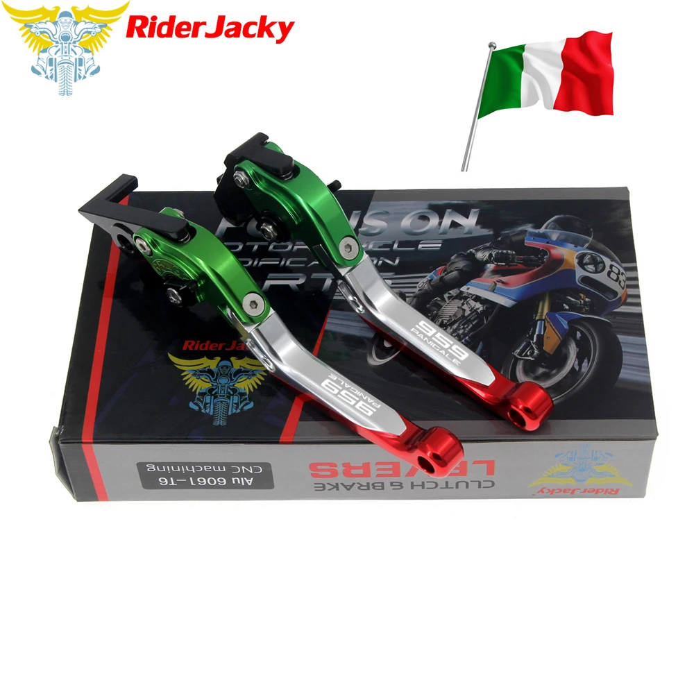 

Italy Flag color For Ducati 959Panigale 959 Panigale 2016-2018 2017 Motorcycle CNC Folding Extendable Brake Clutch Levers