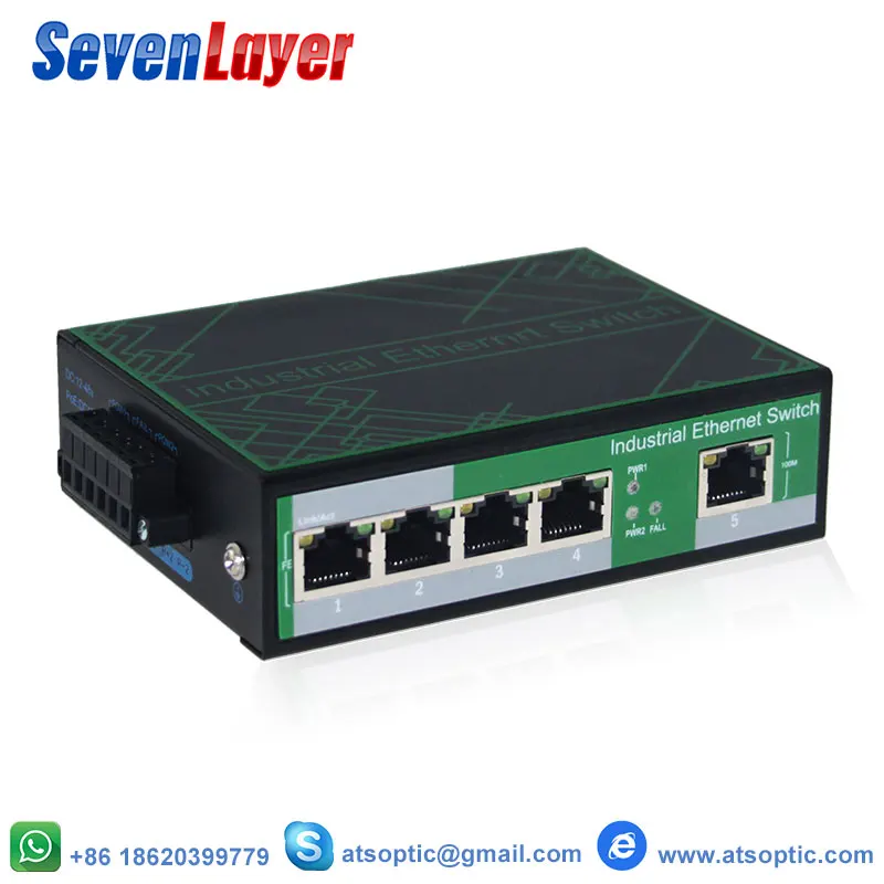 Промышленные 5 Порты Ethernet сетевой коммутатор 10/100 м сигнала укрепление din-рейку Тип
