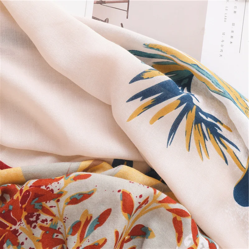 Marte& Joven/женский зимний шарф в стиле ретро с принтом листьев, большой размер, Лоскутная Пашмина, обертывание для дам, Мягкие осенние теплые розовые шарфы