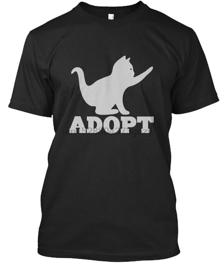 Элегантная модная мужская футболка Adopt Cat 2019 | Мужская одежда