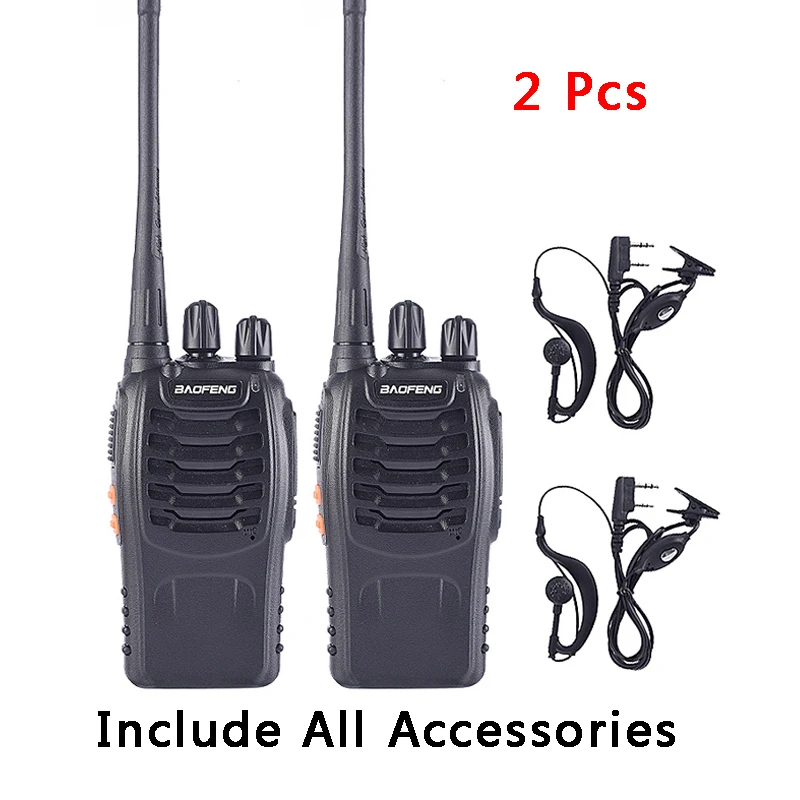 2 PCS 1 шт./2 шт. Baofeng BF-888S рация радиостанция UHF 400-470 МГц 16CH BF 888s радио talki walki BF 888s портативный приемопередатчик - Цвет: 2 PCS