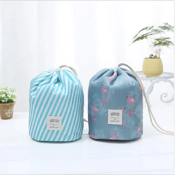 

Womens Cosmetic Make Up Storage Travel Drawstring Pouch Bucket Organizer Bags