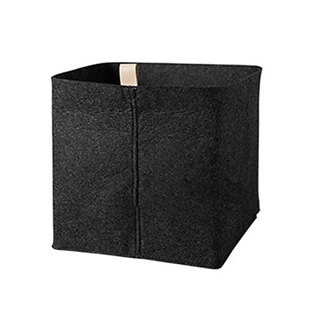 Black Черный Серый Войлочный ящик для хранения многофункциональная экологическая Одежда Косметика разное не-плетеная корзина для хранения - Цвет: Black
