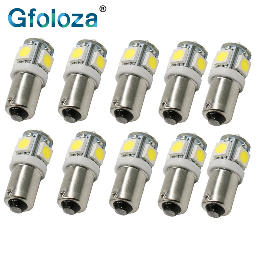 Gfoloza T11 BA9S указатель поворота номерной знак лампа 5050 5SMD светодиодный Белый свет s
