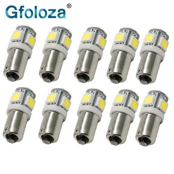 

Gfoloza T11 BA9S Turn Signal License Plate Bulb 5050 5SMD LED White Lights Car Light Source DC12V Lamp T4W 3886X H6W 363 10pcs