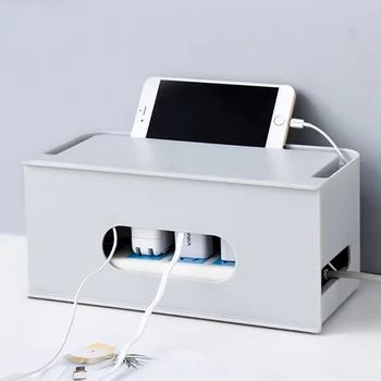 

Desktop Drawer Power Cable Storage Box Plastic Storage Rach Shelves for Patch Panel Charger Home Organizer Heat Dissipation Case
