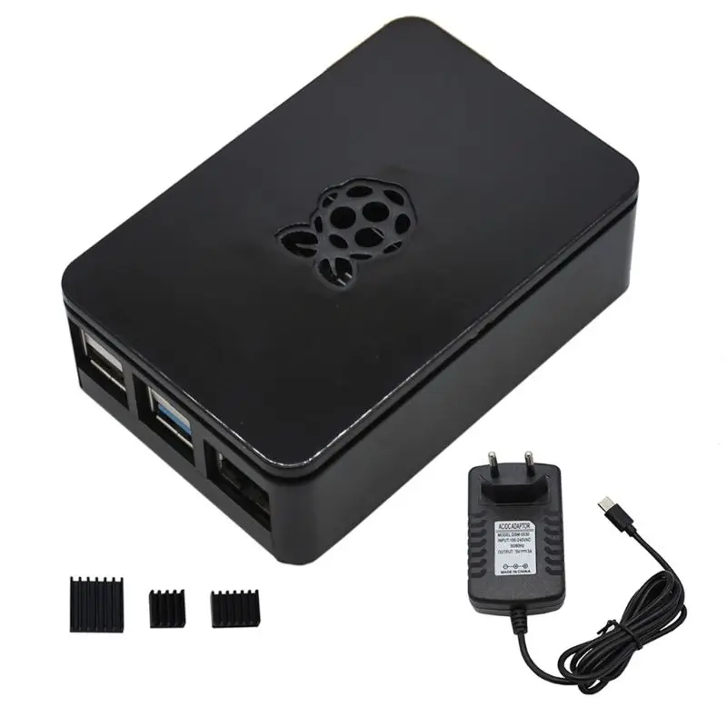 Адаптер питания США/ЕС защитный чехол для корпуса ABS для Raspberry Pi 4 Модель B E65A