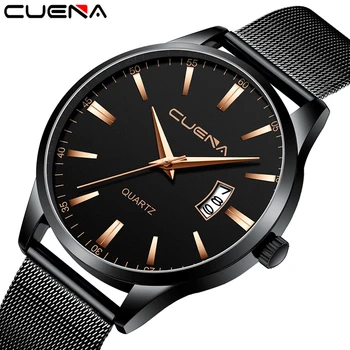 

CUENA Ultra Thin Date Simple Casual Quartz Watch Fashion Mens Watches Waterproof Watches Men Business Clock Relogio Masculino