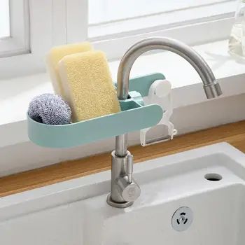 

Sink Shelf Soap Sponge Drain Rack Storage Basket Bag Faucet Holder Adjustable Bathroom Holder Sink Kitchen Accessories