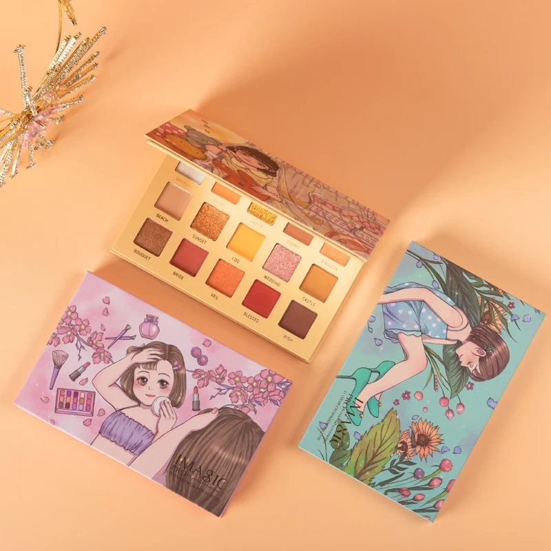 

IMAGIC Eyeshadow Palette Matte Shimmer 15 Colors High Pigment Powder Glitter Matte Paleta De Maquiagem for Women Cosmetics