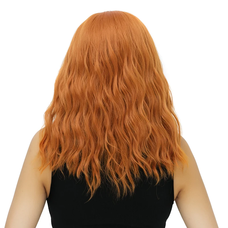 MSI Wigs длинные волнистые оранжевые парики Косплей блонд синтетический парик для белых женщин высокая температура волокна волос