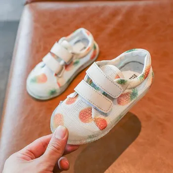 

New Kids Shoes Summer Breathable Mesh Children Casual Shoes Air Net White Sports Sneakers Boys Shoes Girls Sandals Rubber