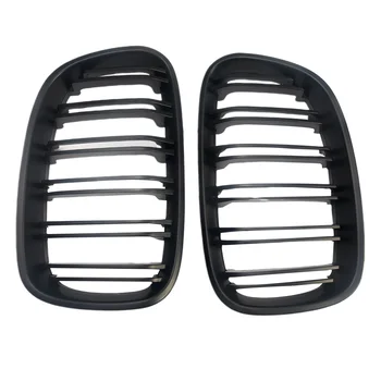 

2pcs MATTE Car Grille Matte Black Car Kidney Grilles Surroundings Covers For E87 08-11 GZ.A E87 XK L car styling
