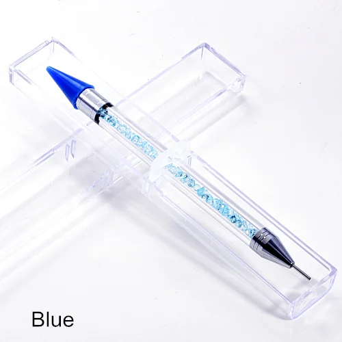 Blue Цветные стразы, карандаши, инструменты для украшения ногтей, восковые карандаши, акриловые камни для ногтей H1009 - Цвет: Blue