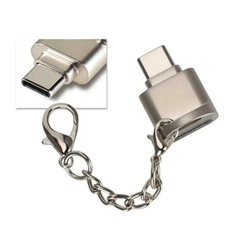 Серебряный портативный Usb 3,1 C кард-ридер Usb-c Tf Micro Sd адаптер типа OTG-c кард-ридер для samsung