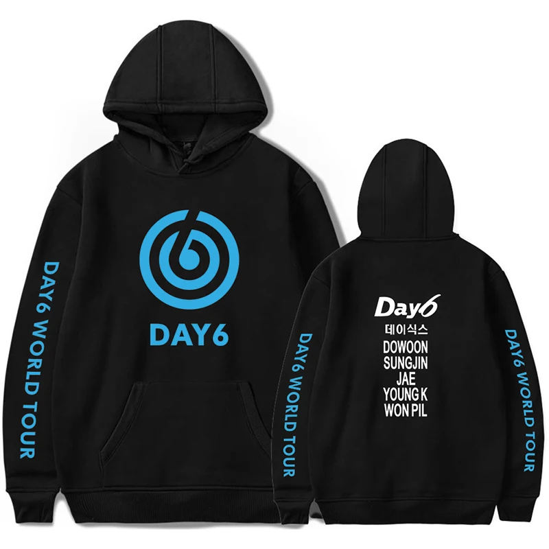 Новые модные толстовки с капюшоном Kpop DAY6 World Tour GRAVITY свитшоты для мужчин и женщин