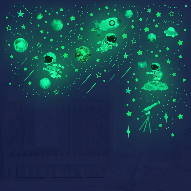 1 set Luminous 3D Star Moon Dot Wall Stickers Glow in the Dark Kids Room Bedroom Ceiling Stars Shine in the Dark dropshipping 5