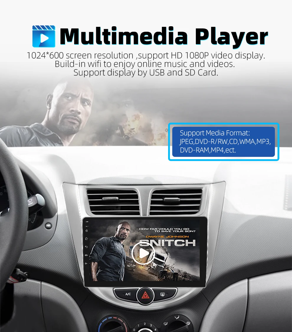 Excellent 9" Android 9.0 Car Radio 2din car radio DSP 2.5D IPS Screen GPS NAVIGATION WIFI For Hyundai solaris verna Player Front&Rear CAM 17