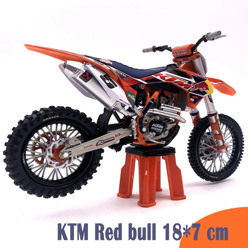 Оригинальная Заводская колесница KTM 1/12 Dakar, модель внедорожного мотоцикла 450, Детский Рождественский подарок - Цвет: KTM Red bull