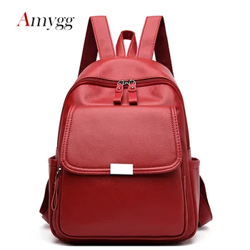 

Luxury Women Soft Leather Backpacks Elegant School Bags For Teenage Girls High Quality Ladies Travel Backpack Mochila Feminina