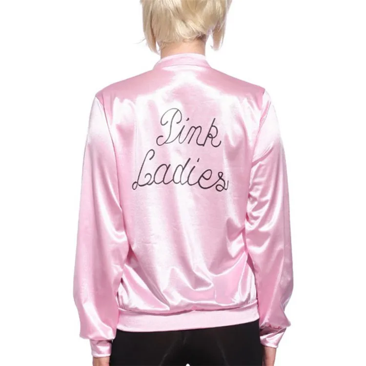 

European And American-Style Printed Pink Jacket Zip Cardigan