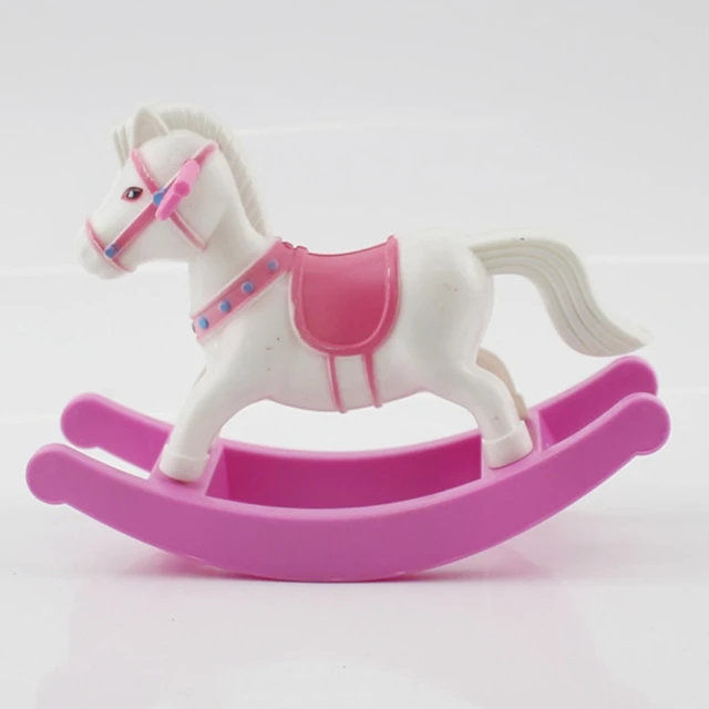 1PC Rocking Horse Mini Intellectual Development Models Pretend Play House Toys Safety Plastic Holiday Gifts for Boy Children 2