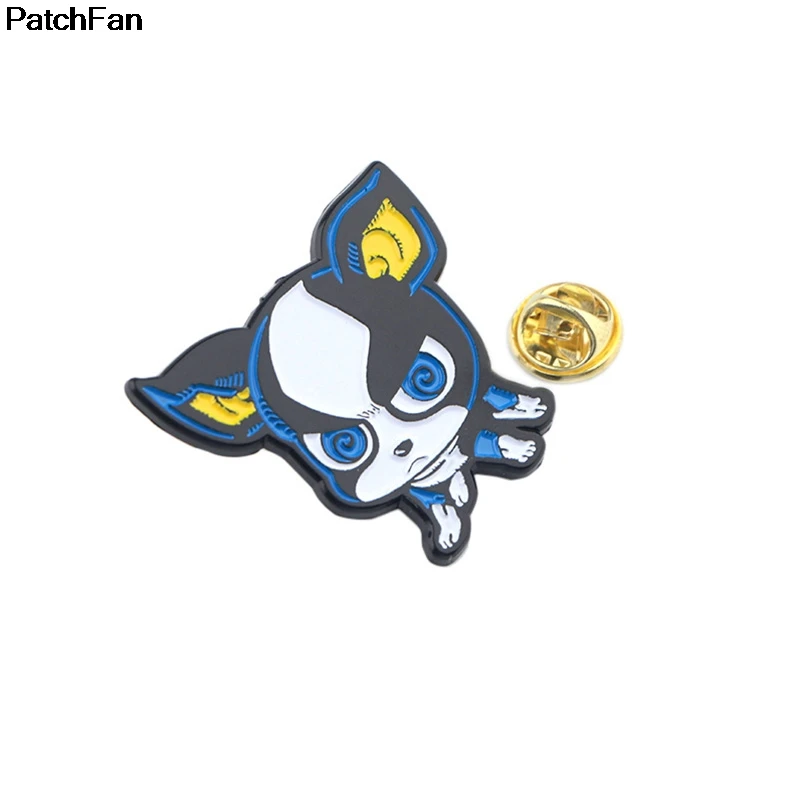 Patchfan cut собака цинк галстук мультфильм забавные булавки рюкзак одежда броши для мужчин и женщин шляпа Декоративные значки медали A2403