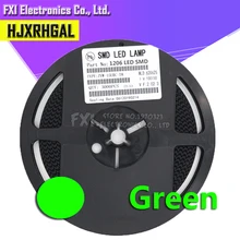 1 катушка 3000 шт. зеленый 1206 SMD светодиодный диоды для подавления переходных скачков напряжения светильник горячая распродажа